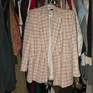 Zara Pink Tweed Blazer